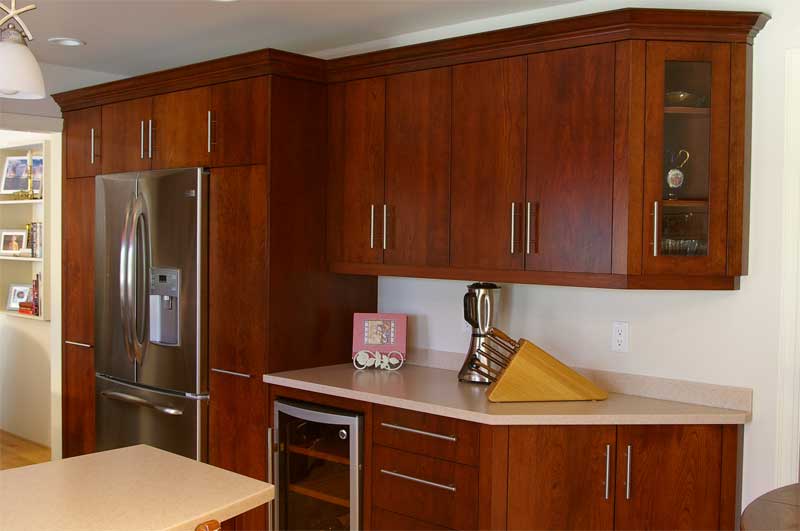 contemporary cabinetry cherry wood