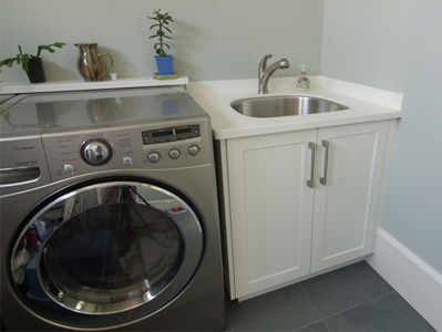 laundry room cabinet with sink