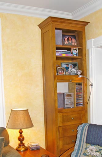 living room book shelves