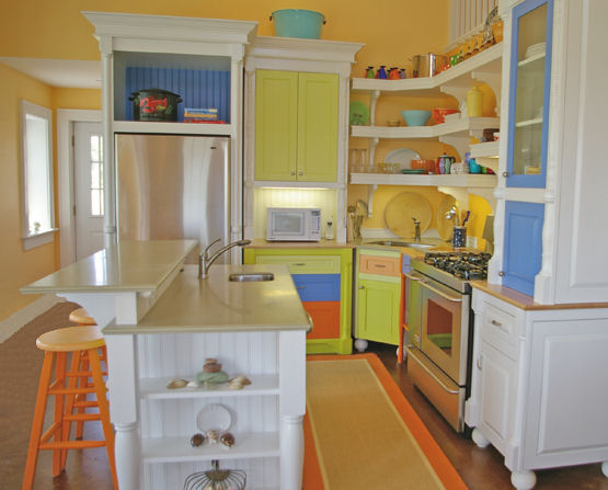 multi-colored kitchen