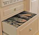 lined firewood drawer