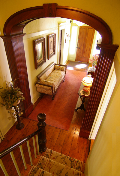 handsome hardwood archway