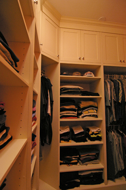 spacious walk-in closet