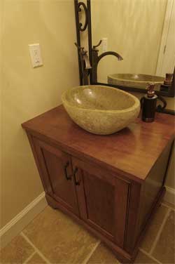 powder room vanity