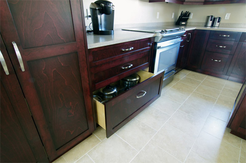 Wide kitchen drawers