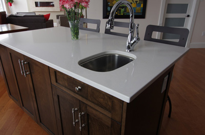 island with sink