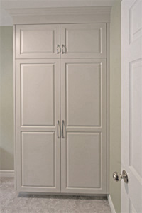 off-white laundry cabinet