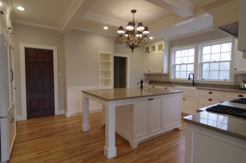 beautiful big white kitchen
