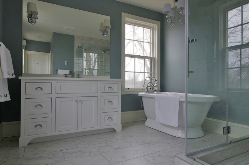white bathroom vanity
